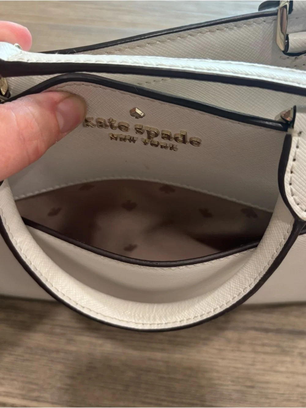 Kate Spade Staci Cameron Small Satchel Crossbody Parchment White - Picture 10 of 12